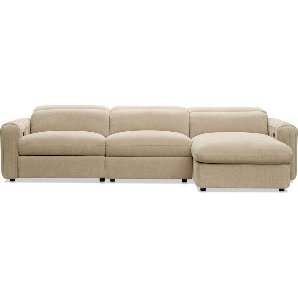 soho light brown sectional   