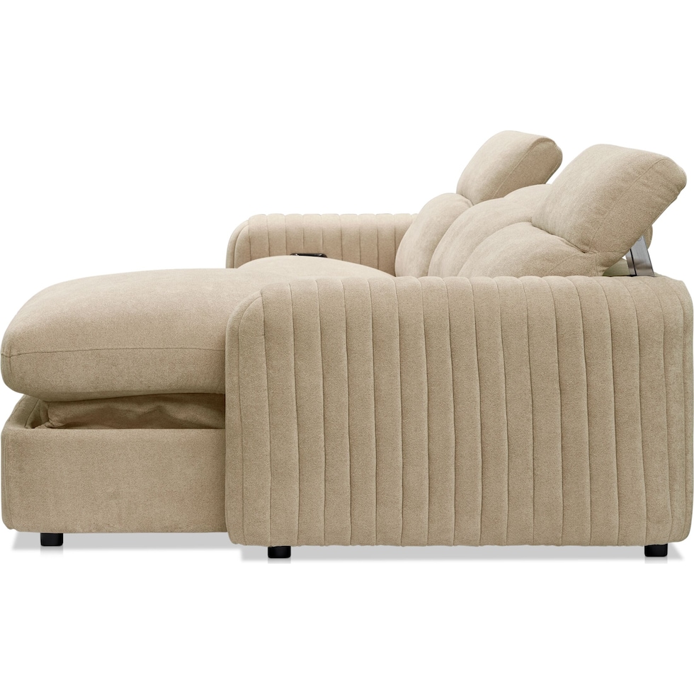 soho light brown sectional   