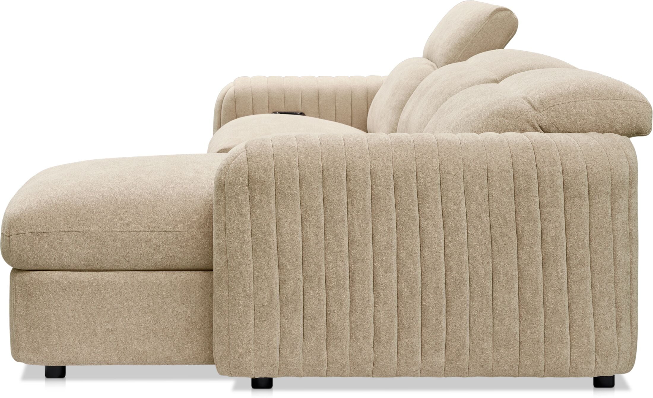 そーほ」 Soho Dual-Power Reclining 3-Piece Sectional with Adjustable