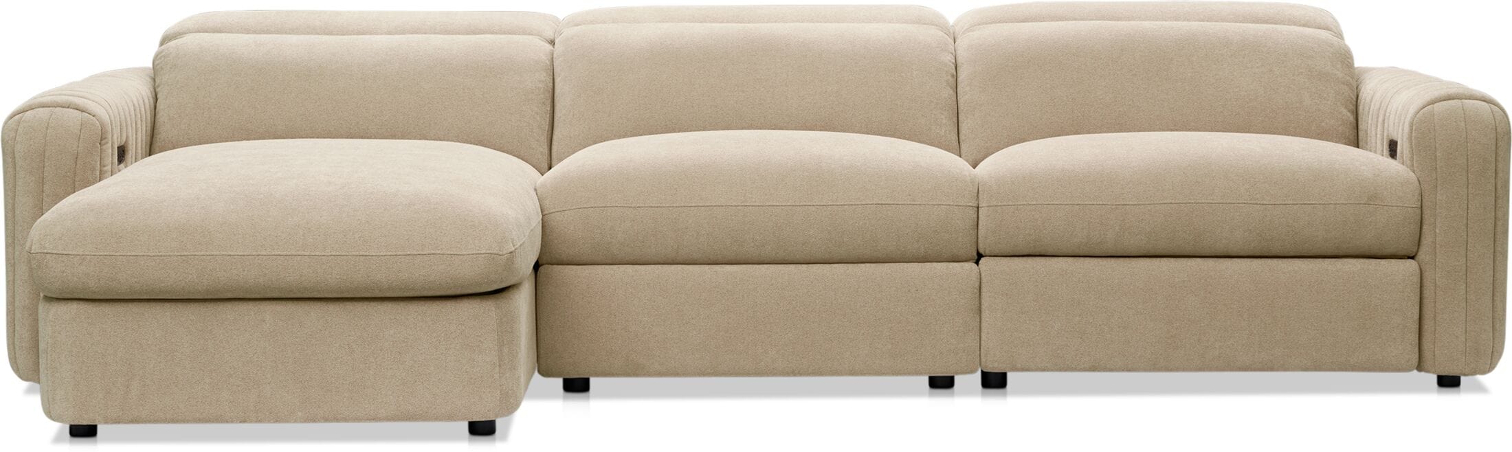 Soho Dual-Power Reclining 3-Piece Sectional with Adjustable