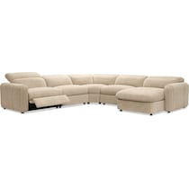 soho light brown sectional   