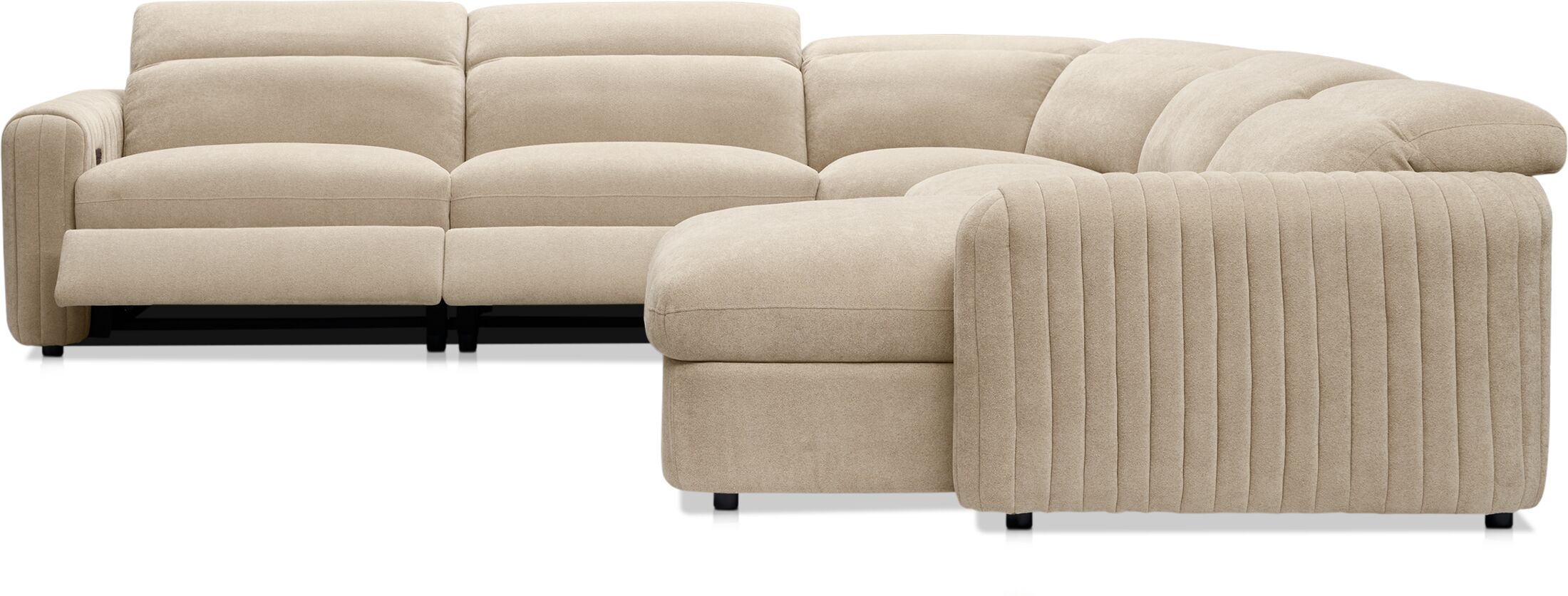 Soho Dual-Power Reclining 5-Piece Sectional with Adjustable Base