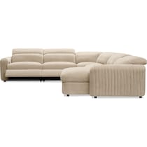 soho light brown sectional   