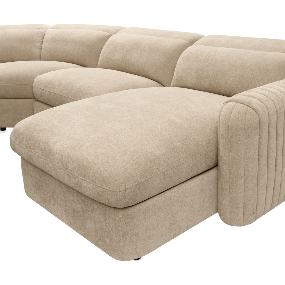 soho light brown sectional   