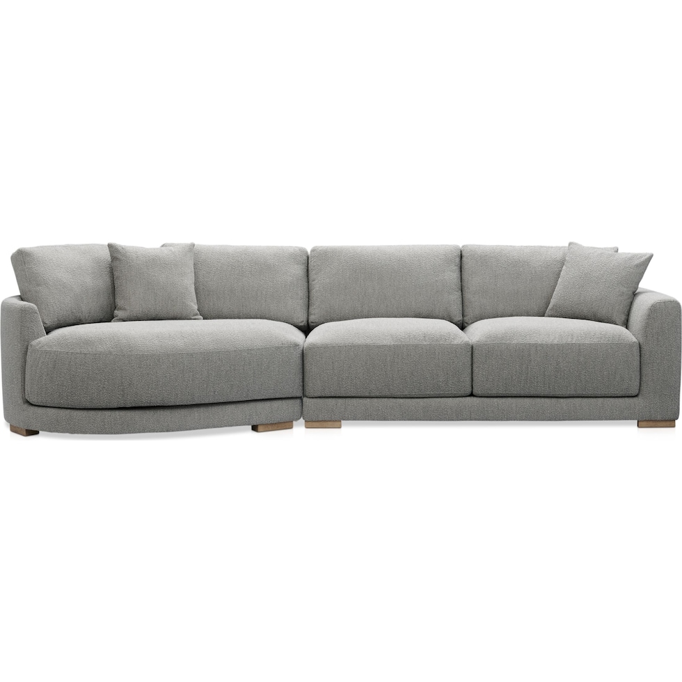 solana gray  pc sectional   