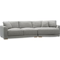 solana gray sectional   