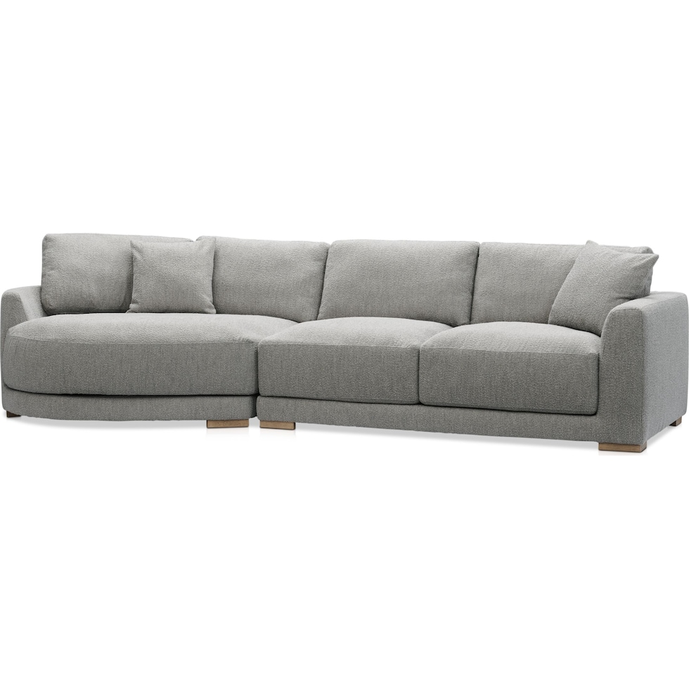 solana gray sectional   