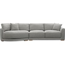 solana gray sectional   