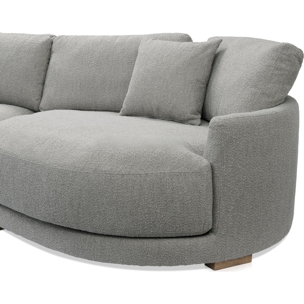 solana gray sectional   