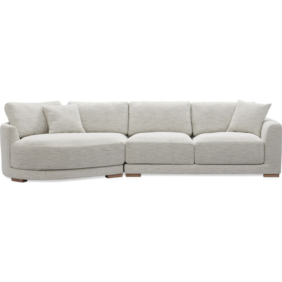 solana white sectional   