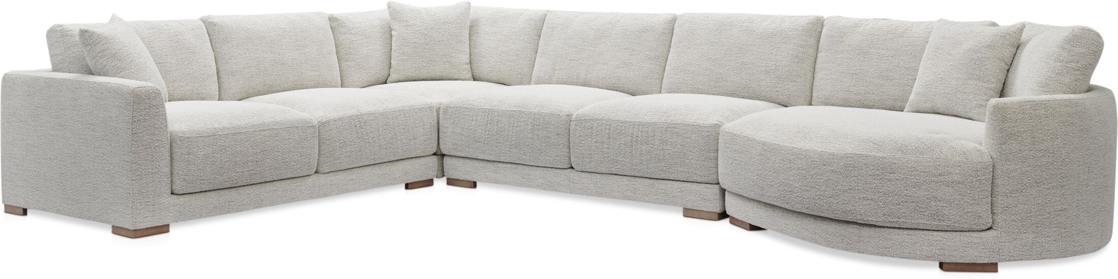 Solana 4-Piece Sectional with Right-Facing Cuddler - Ivory