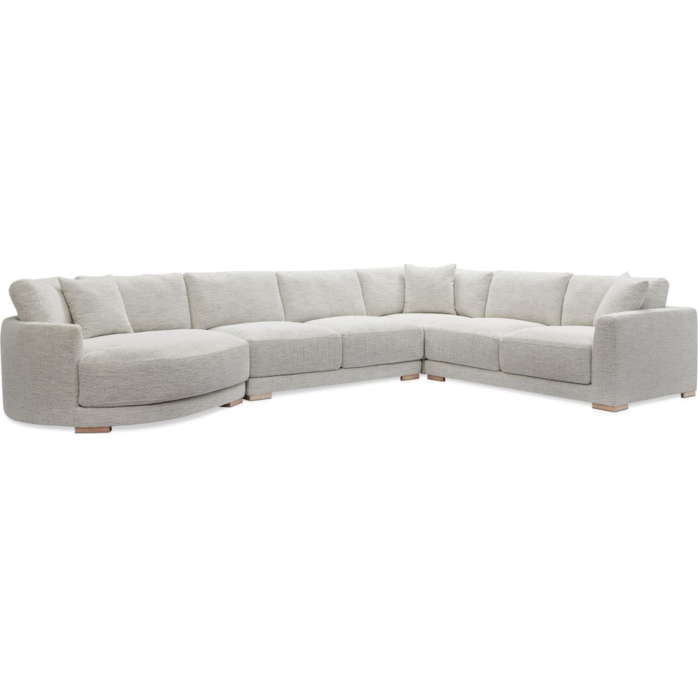 solana white sectional   