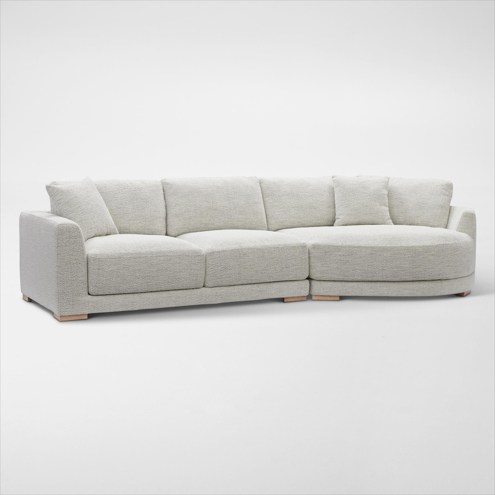 solana white sectional   