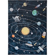 solar system black area rug  x    