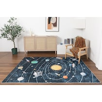 solar system black area rug  x    