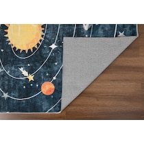 solar system black area rug  x    