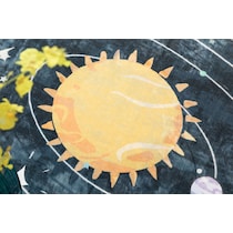 solar system black area rug  x    