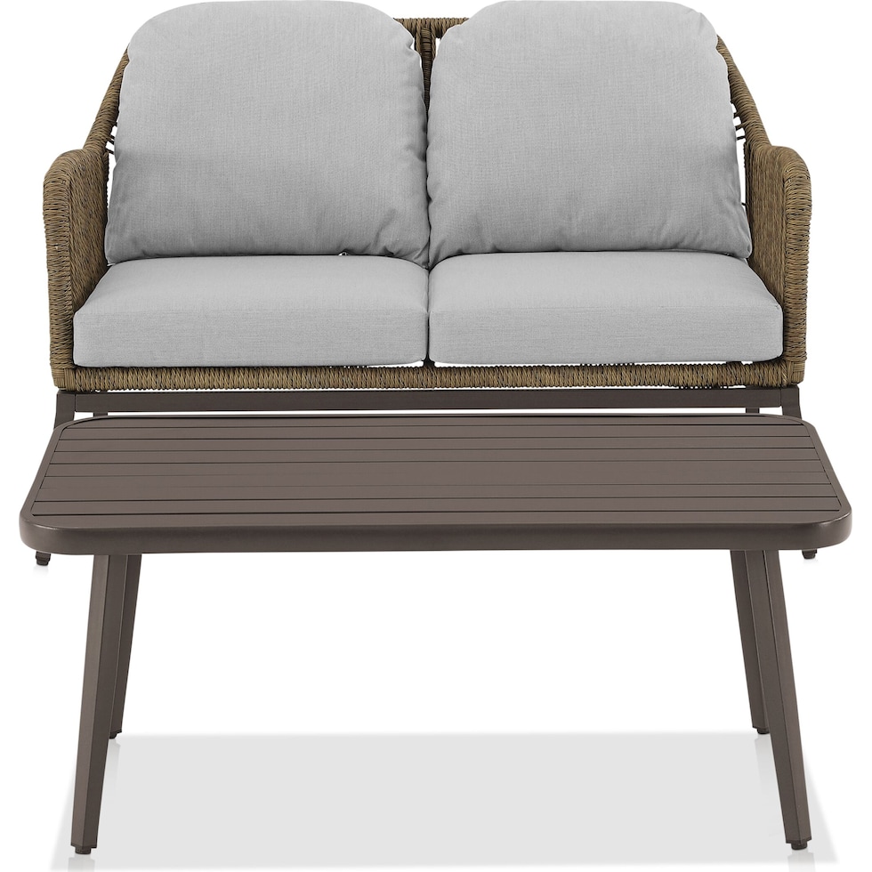 solara gray outdoor loveseat set   