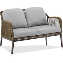 solara gray outdoor loveseat set   