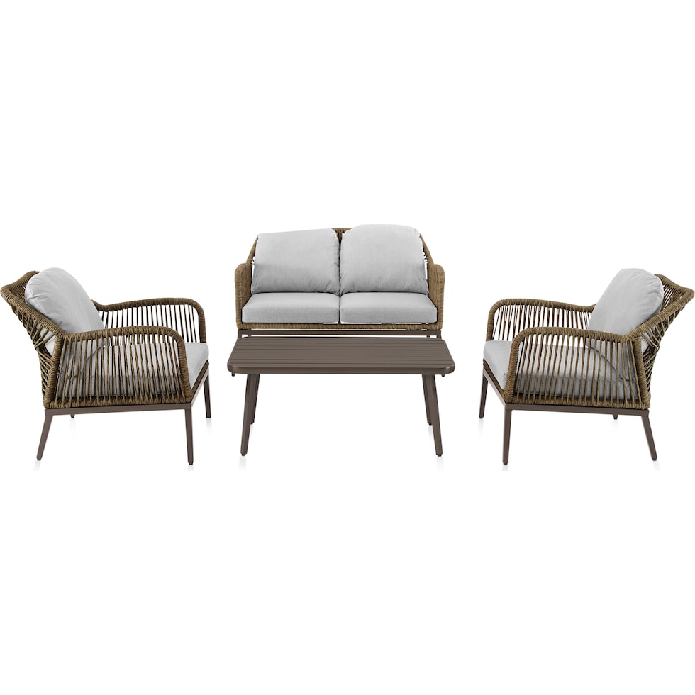 solara gray outdoor loveseat set   