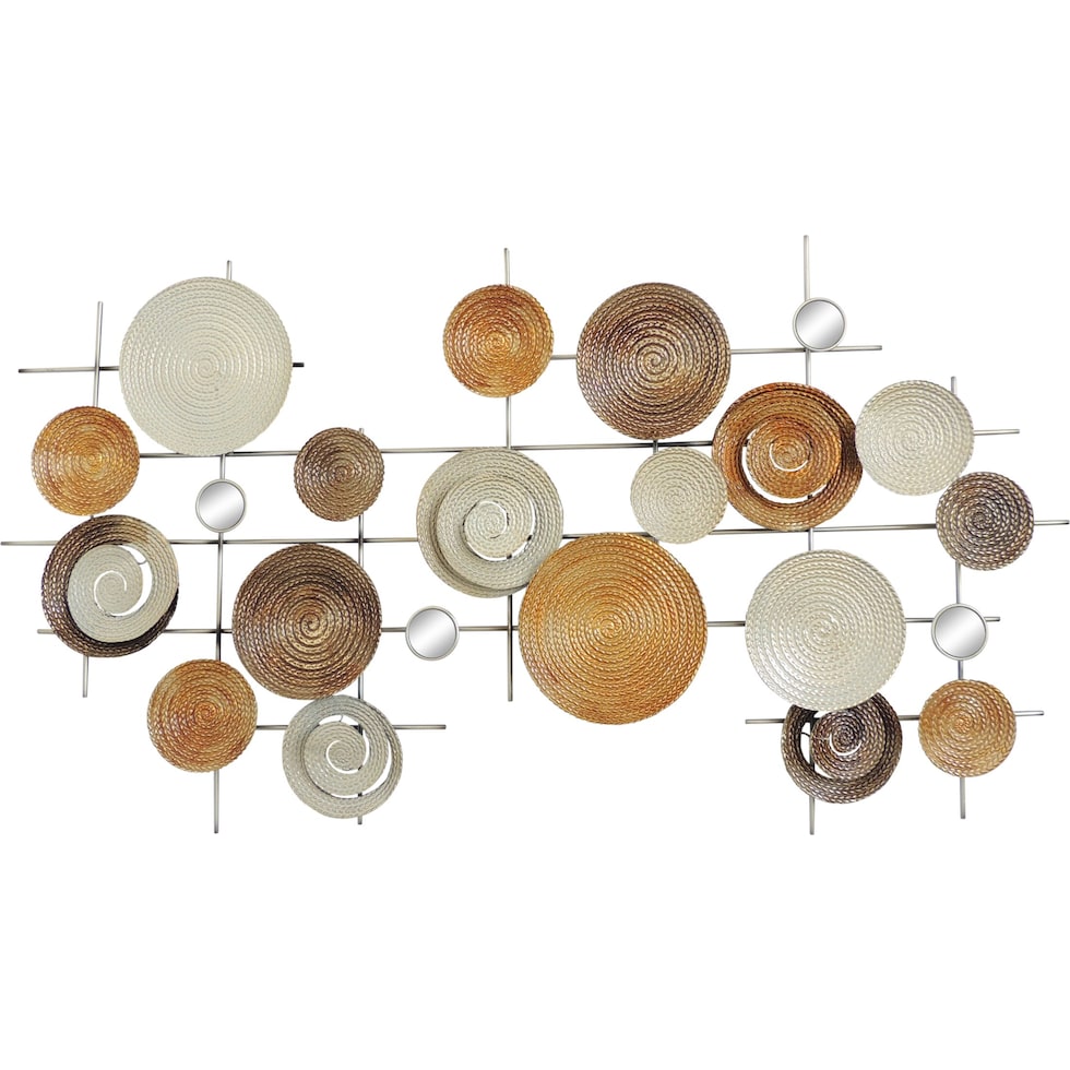 solid circles dark brown wall art   