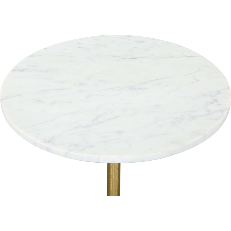 solidendra white gold side table   