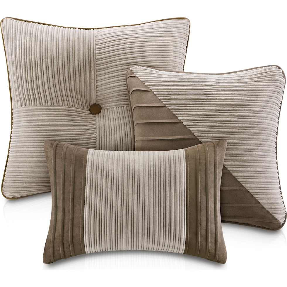 sonia light brown california king bedding set   
