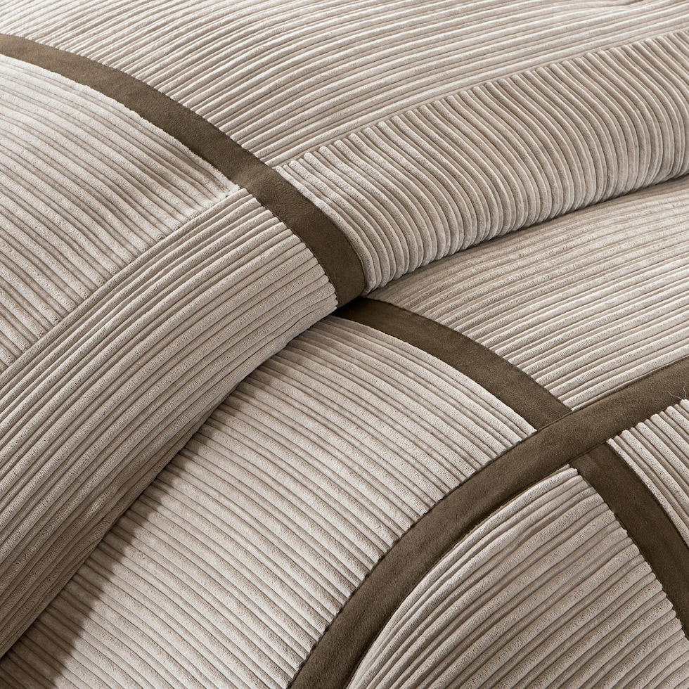 sonia light brown california king bedding set   