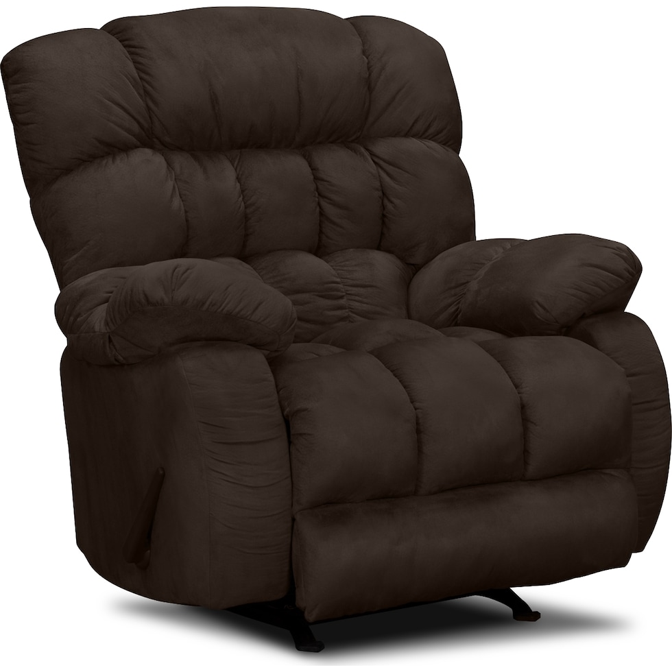 sonic dark brown rocker recliner   