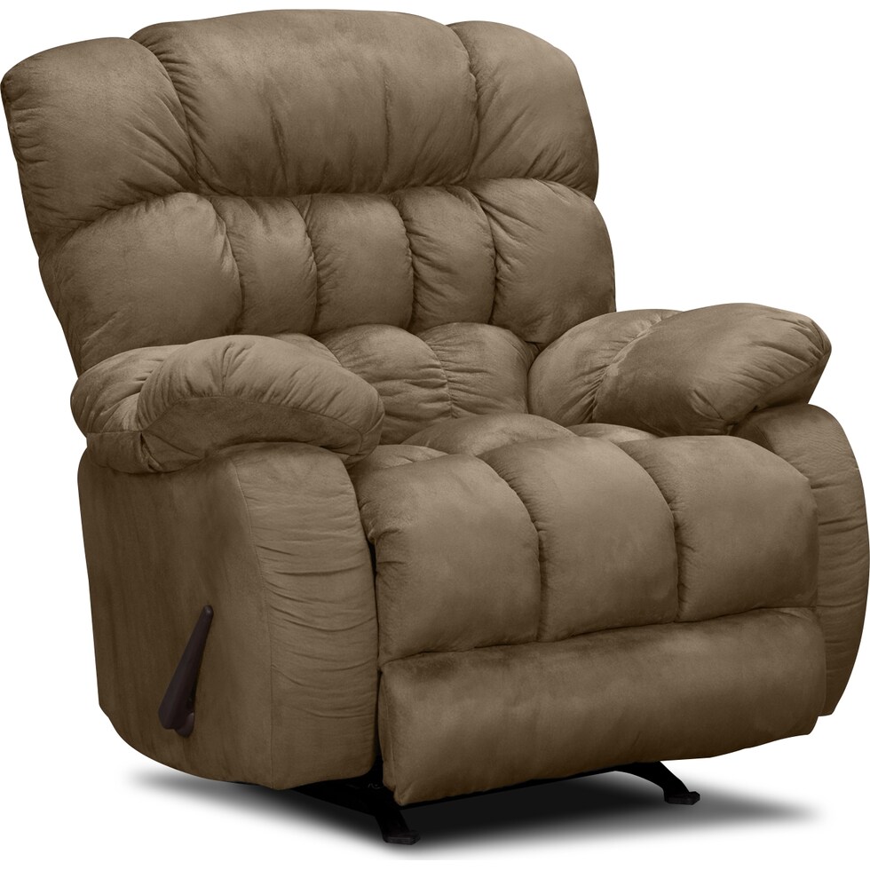 sonic light brown rocker recliner   
