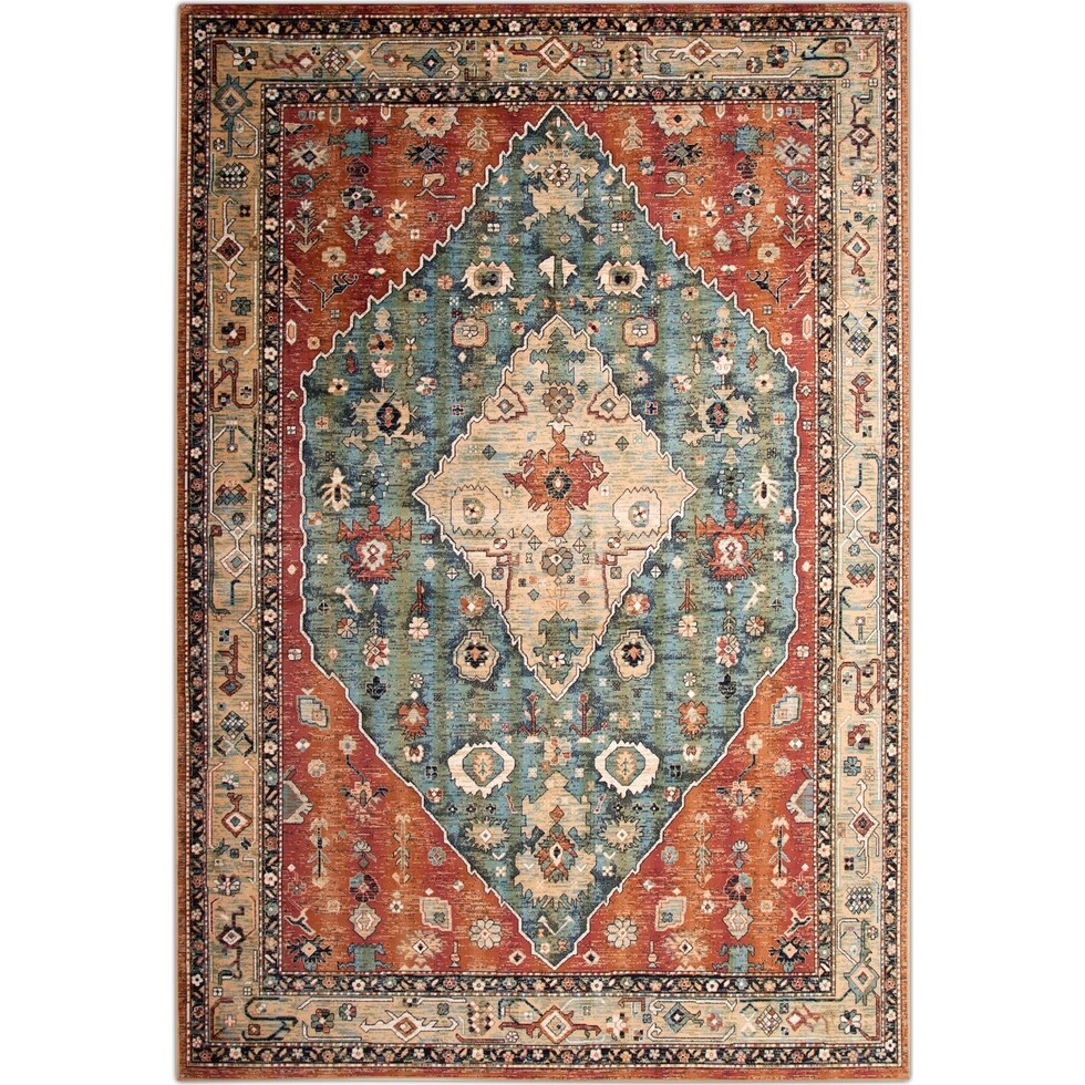 sonoma aqua celadon multicolor area rug ' x '   