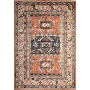 Sonoma Area Rug - Aqua and Copper