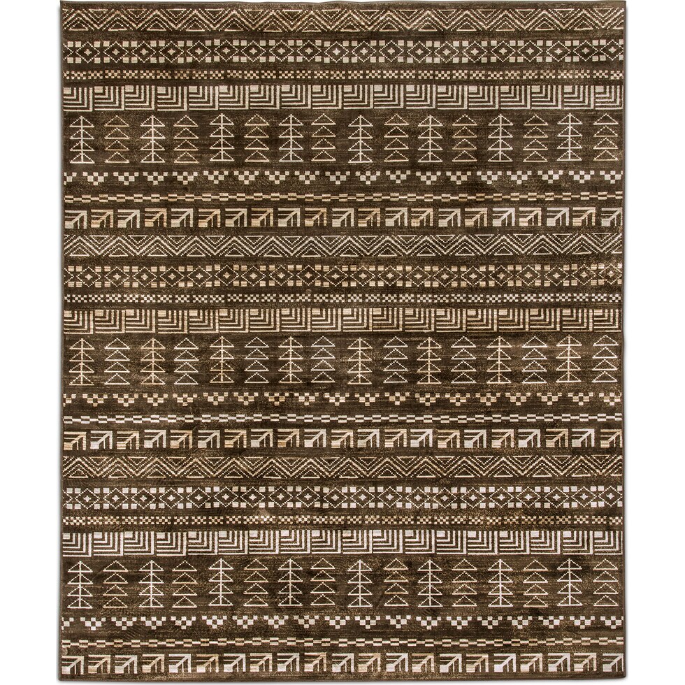 sonoma brown ivory dark brown area rug ' x '   