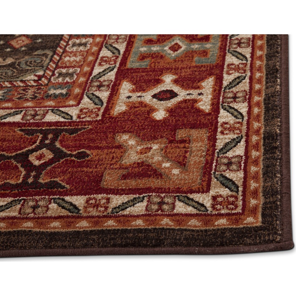sonoma chocolate red chocolate and red area rug ' x '   