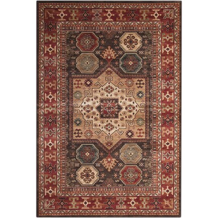 Sonoma 5' x 8' Area Rug - Chocolate and Red