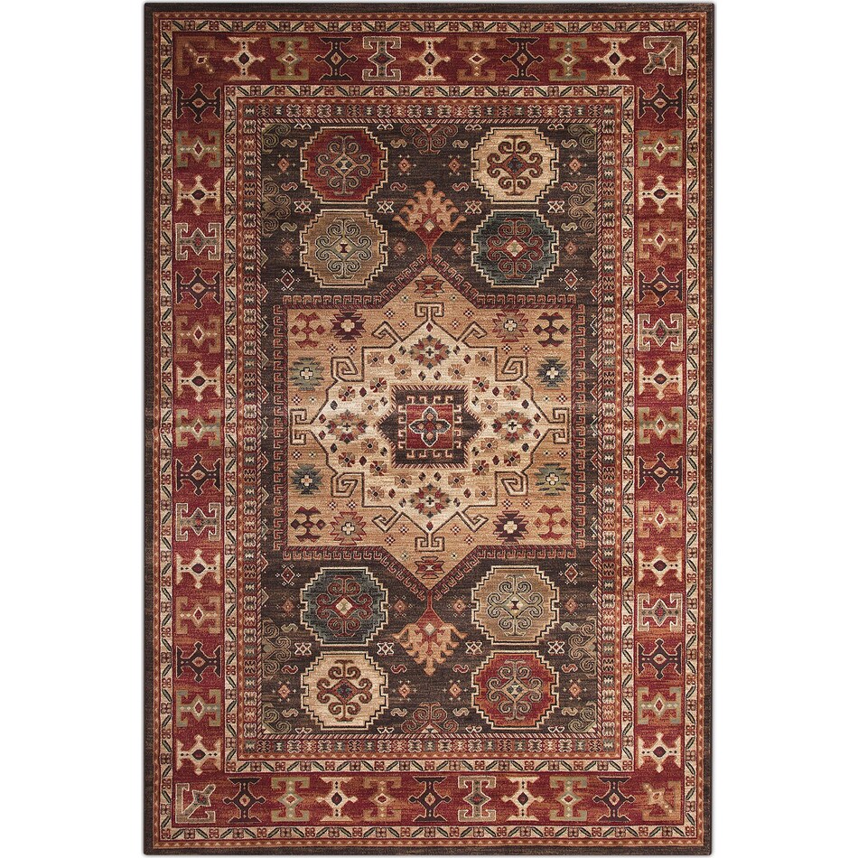 sonoma chocolate red chocolate and red area rug ' x '   