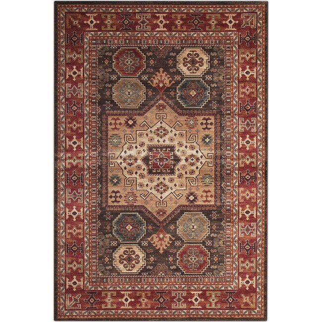 Rugs - Sonoma Area Rug - Chocolate and Red