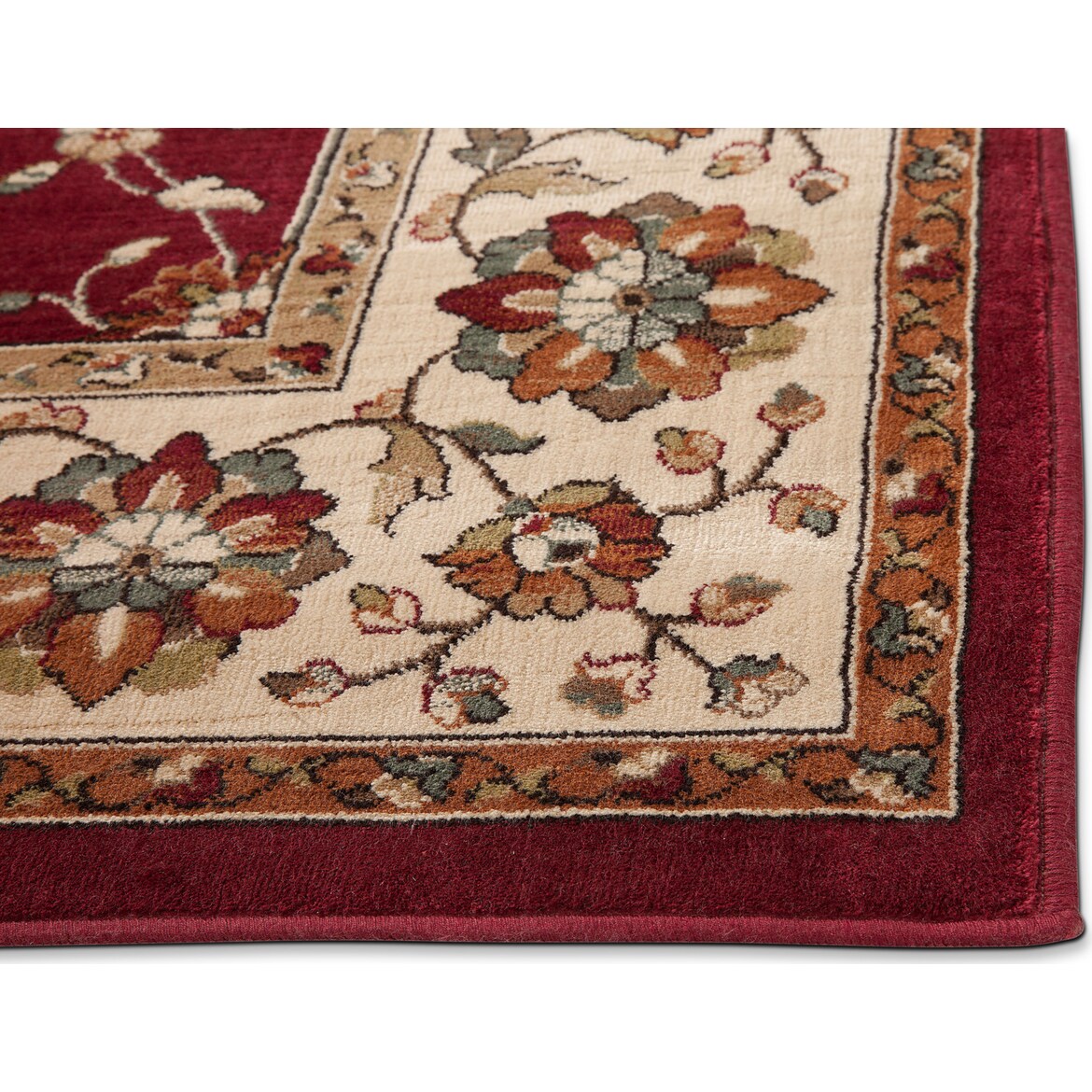 Sonoma Noble 5' x 8' Area Rug Red and Beige Value City Furniture and Mattresses