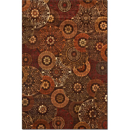 Sonoma Tyler 5' x 8' Area Rug - Red and Chocolate