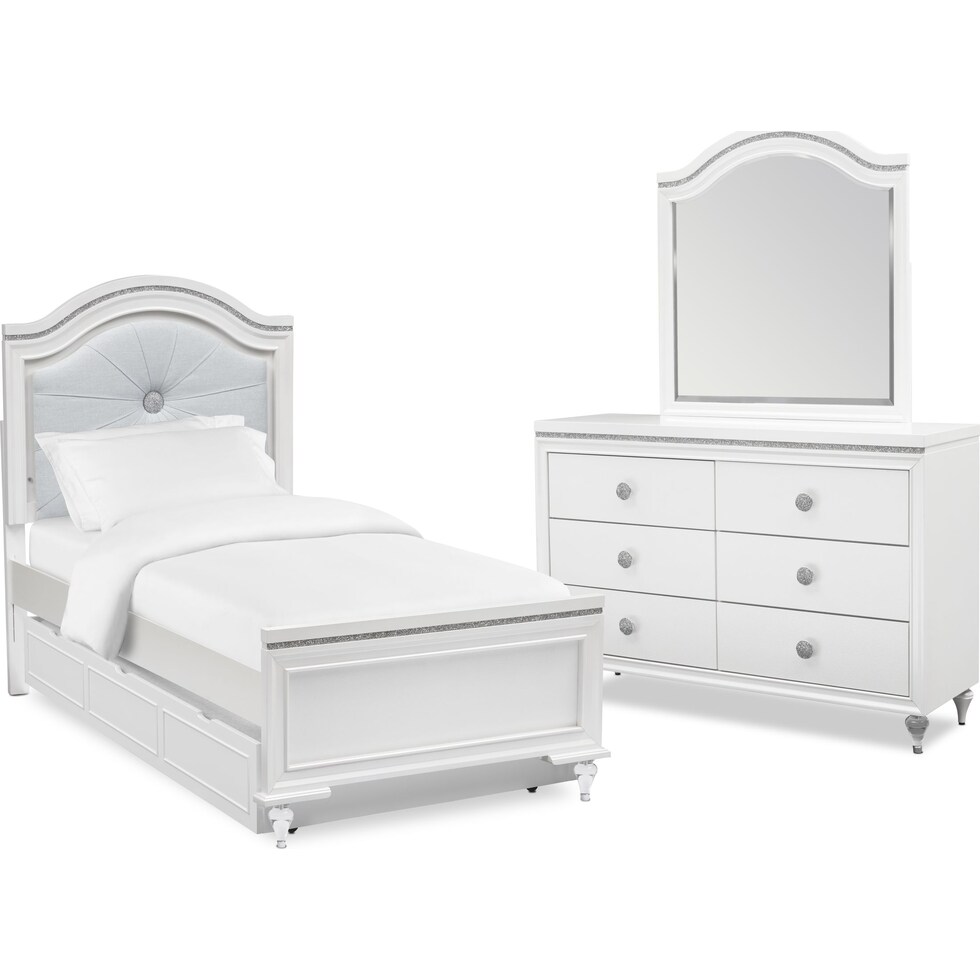 sophia youth white  pc full bedroom   