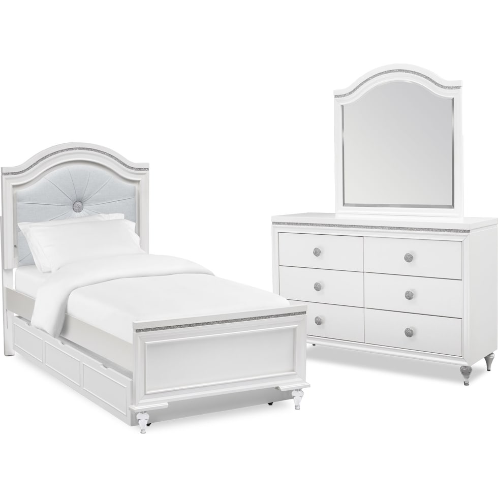 sophia youth white  pc twin bedroom   