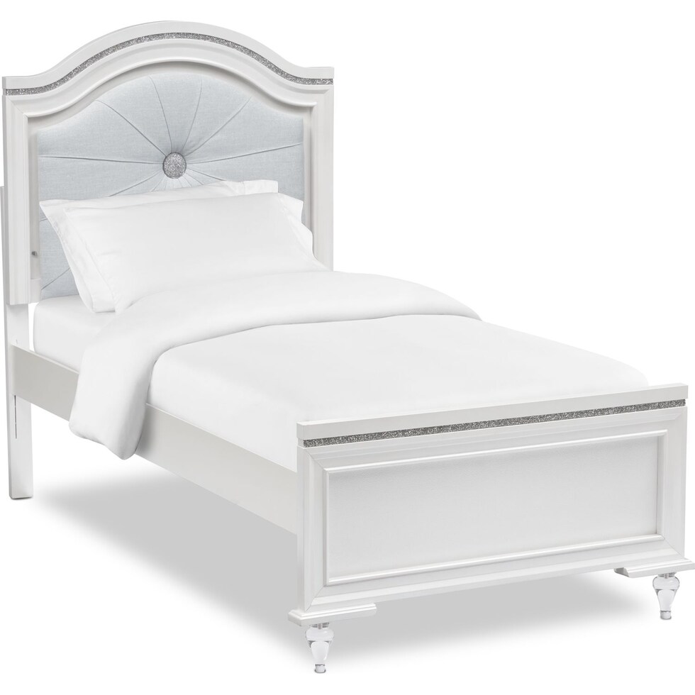 sophia youth white full bed   