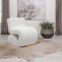 sophia white accent chair   