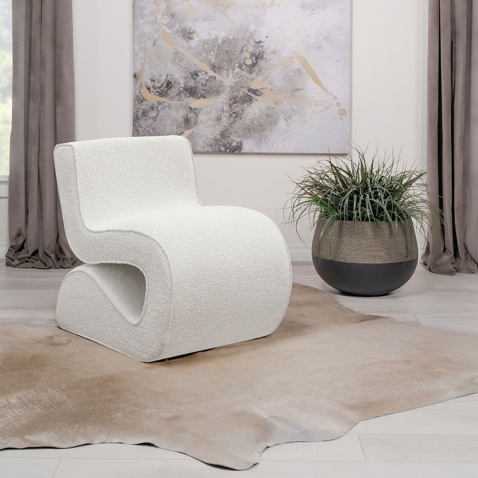 sophia white accent chair   