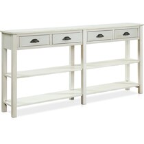 sorrel white console table   