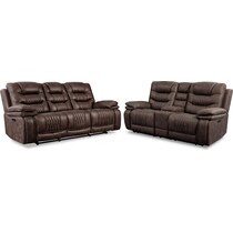 sorrento dark brown  pc power reclining living room   