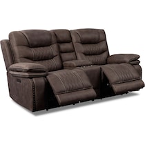 sorrento dark brown  pc power reclining living room   