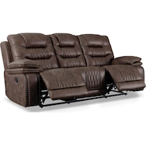 sorrento dark brown manual reclining sofa   