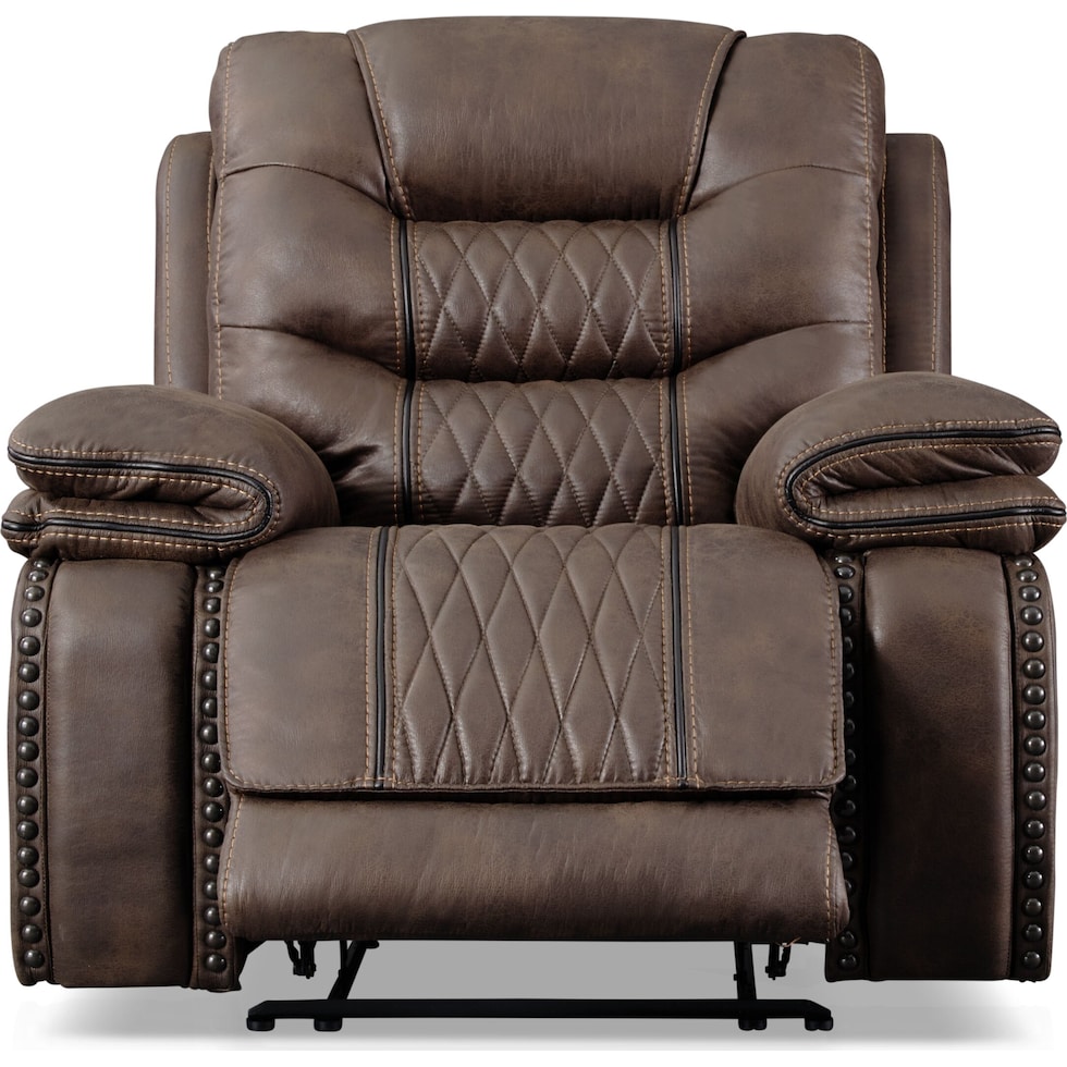 sorrento dark brown power recliner   