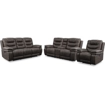 sorrento gray  pc manual reclining living room   